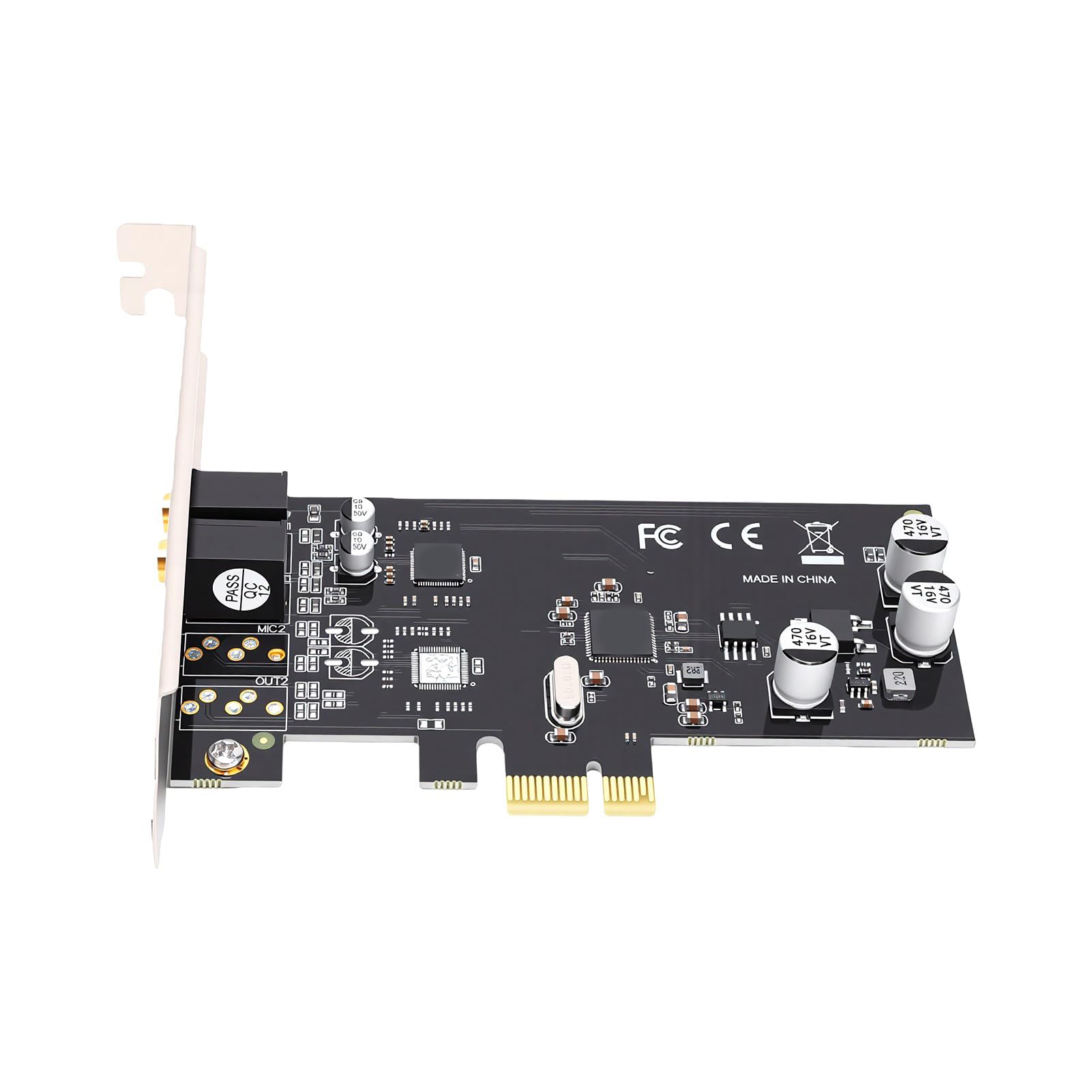 Zunate Tarjeta de Sonido PCIe X1 para PC de Escritorio, HD de un Canal