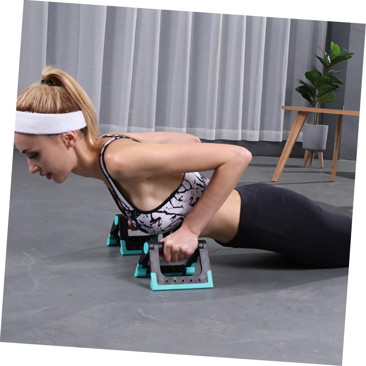 HEMOTON 1Pair Indoor Bar Durable Fitness Apparatus with Comfortable Handles for Home Workouts Lightweight Portable Rack for Strength Training