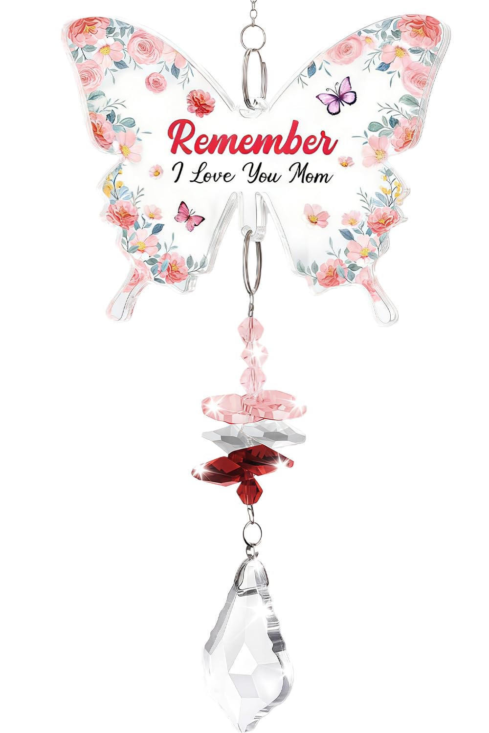 Yrpacfb Women's Multicoloured Butterfly Crystal Suncatcher, Special Friendship Gifts For Butterfly Crystal Suncatcher For Friends Besties Birthday Christmas Anniversary Graduation Presents