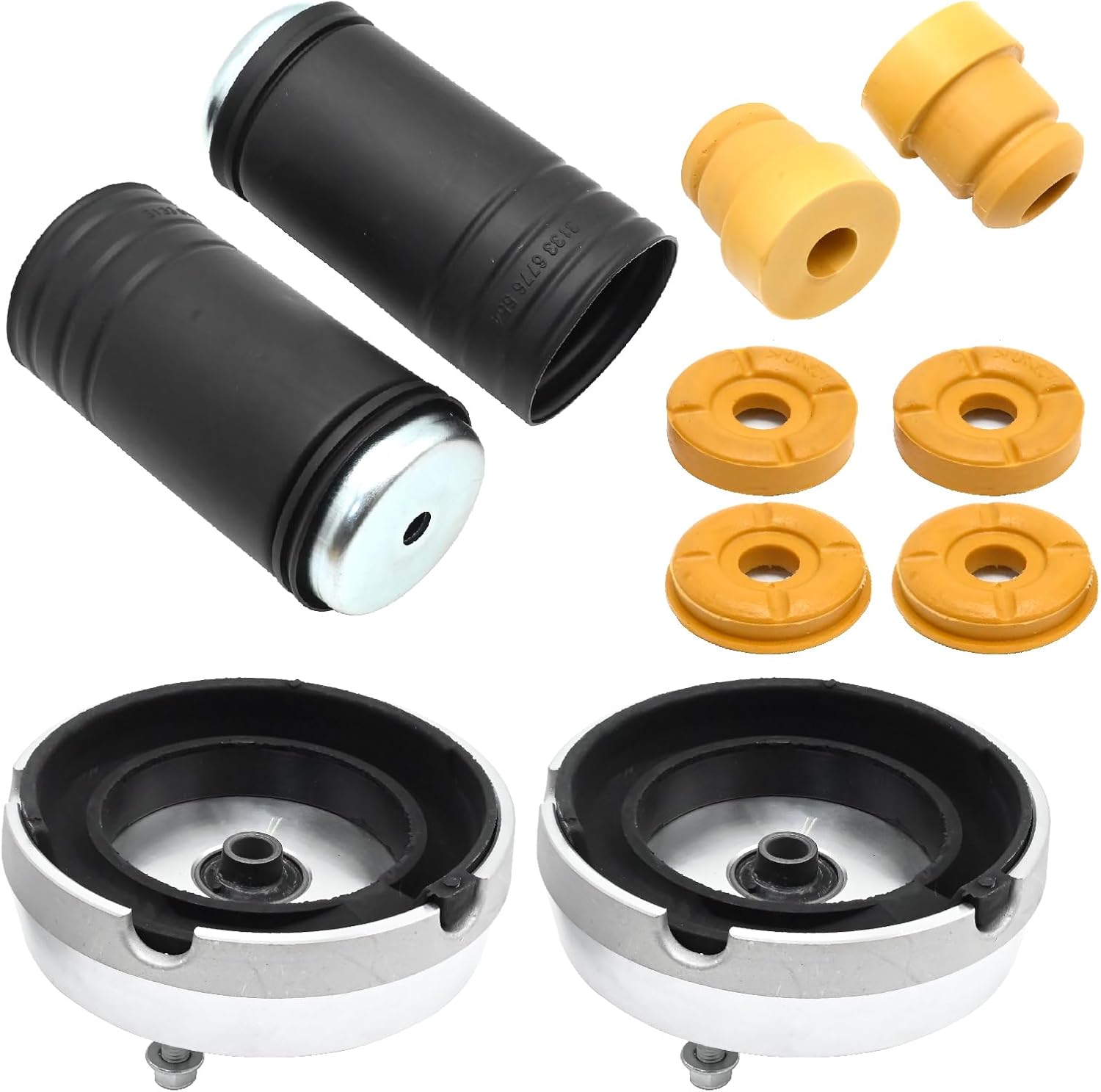31336788776 Front Strut Shock Mount Kit, Upper Lower Support and Bump Stops Replacement for BMW X5 2007-2009 X6 2008-2009 X5 XDrive48i 2010, Replaces 31336774738 31336776391
