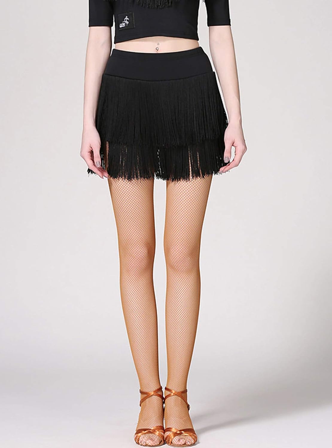 Fringe Dance Skirts for Women Teens Ballroom Latin Salsa Skirt Festive Rave Sexy Mini Shorts Skirt - Image 5