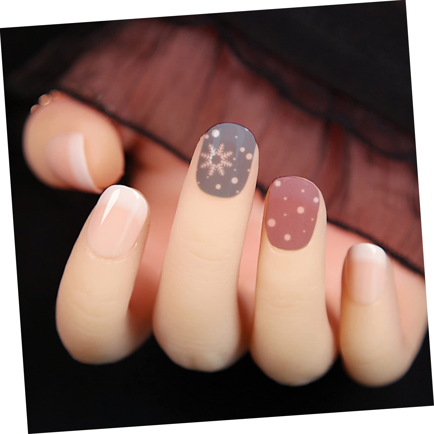 Healeved 24fogli Adesivi Per Unghie Natalizi Di Wraps Decorativi Per Unghie Design Festivo Per Nail Art Perfetti Per Natale e Feste Facili Da Applicare e Rimuovere