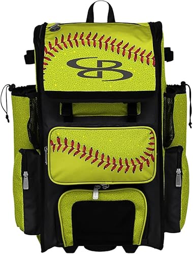 Boombah Rolling Superpack 2.0 Bolsa de equipo de béisbol/sóftbol - 23-1/2 pulgadas x 13-1/2 pulgadas x 9-1/2 pulgadas - Softbol 2.0 Óptico
