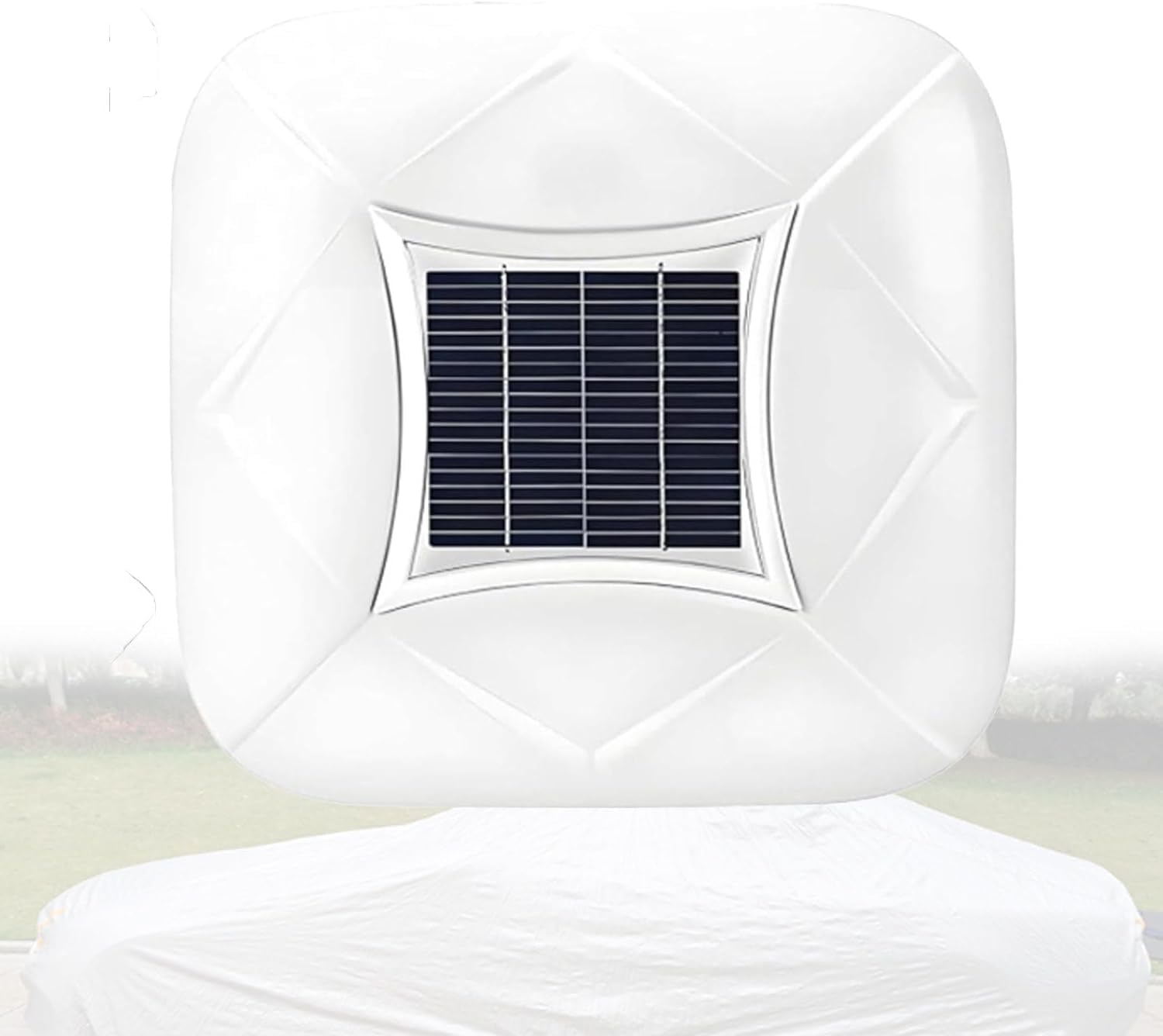 BOOZXCV Solar Fully Automatic Car Cover, Sunproof Sun Shade Canopy Universal Movable Carport, with Remote Control, Key Retractable, for Sedan, SUV, MPV (White)