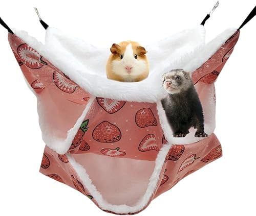 LYART Hamaca de conejillo de indias, rata y cama cálida, túnel de escondite para mascotas, hamaca colgante para hámster, azucarera, ardilla (5. LYART Hamaca de conejillo de indias, rata y cama cálida, túnel de escondite para mascotas, hamaca colgante para hámster, azucarera, ardilla (5.