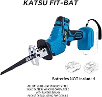 KATSU FIT-BAT 21V Akkumulátoros Orrfűrész, 4 Fűrészlappal, 0-3000 SPM Változtatható Sebesség, Fém, Fa, PVC és Ágvágáshoz, Kefe Nélküli Motor 2