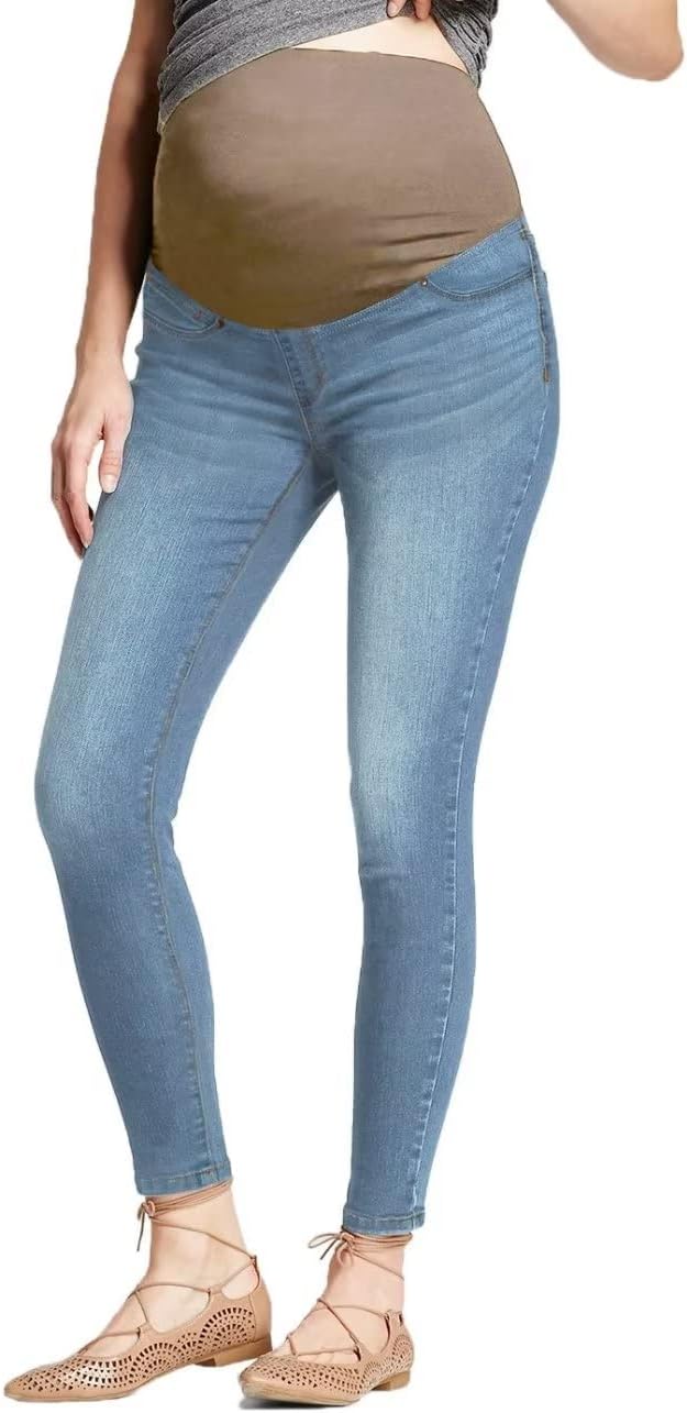 Hybrid & Company Women's Comfy Maternity Jeans | Super stretch denim, flexible maternity fit, comfortable support, suitable for work, travel, and everyday comfort
