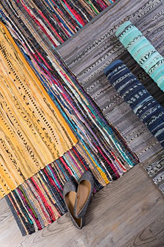 Dii Chindi Home Collection Handwoven Multicolor Area Rag Rug, 20X31.5 #TOP3