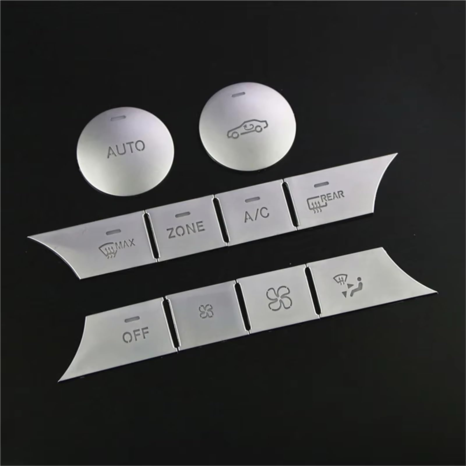 Button Trim Compatible with Benz C Class W204 S204 C204 CLS C218 X218 GL X164 X166 GLK X204 2014 2015 Car Center Console Air Conditioning Button Cover