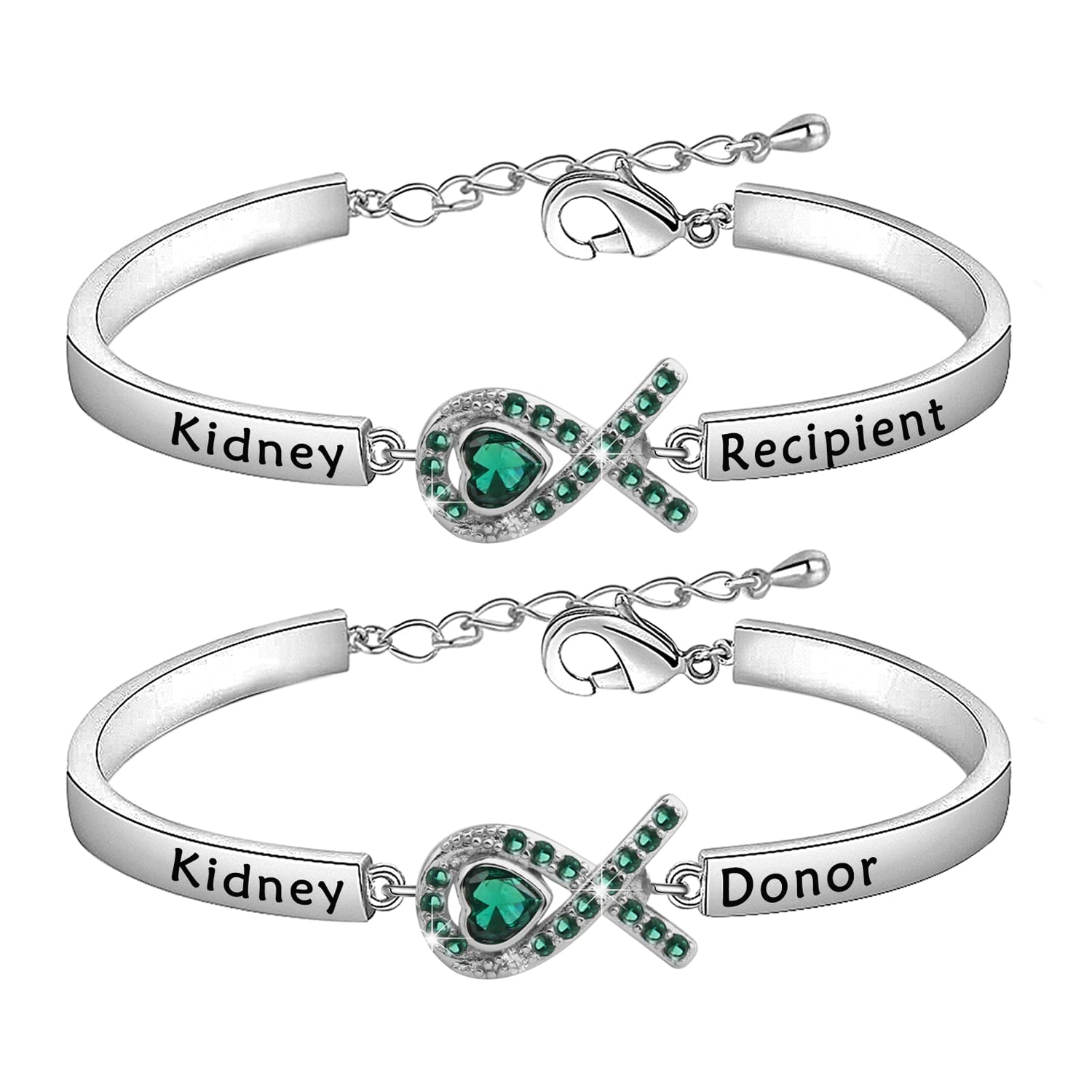 HOLLP Donor Jewelry Transplant Gift Kidney Donor Kidney Recipient Set of Necklace for Donor