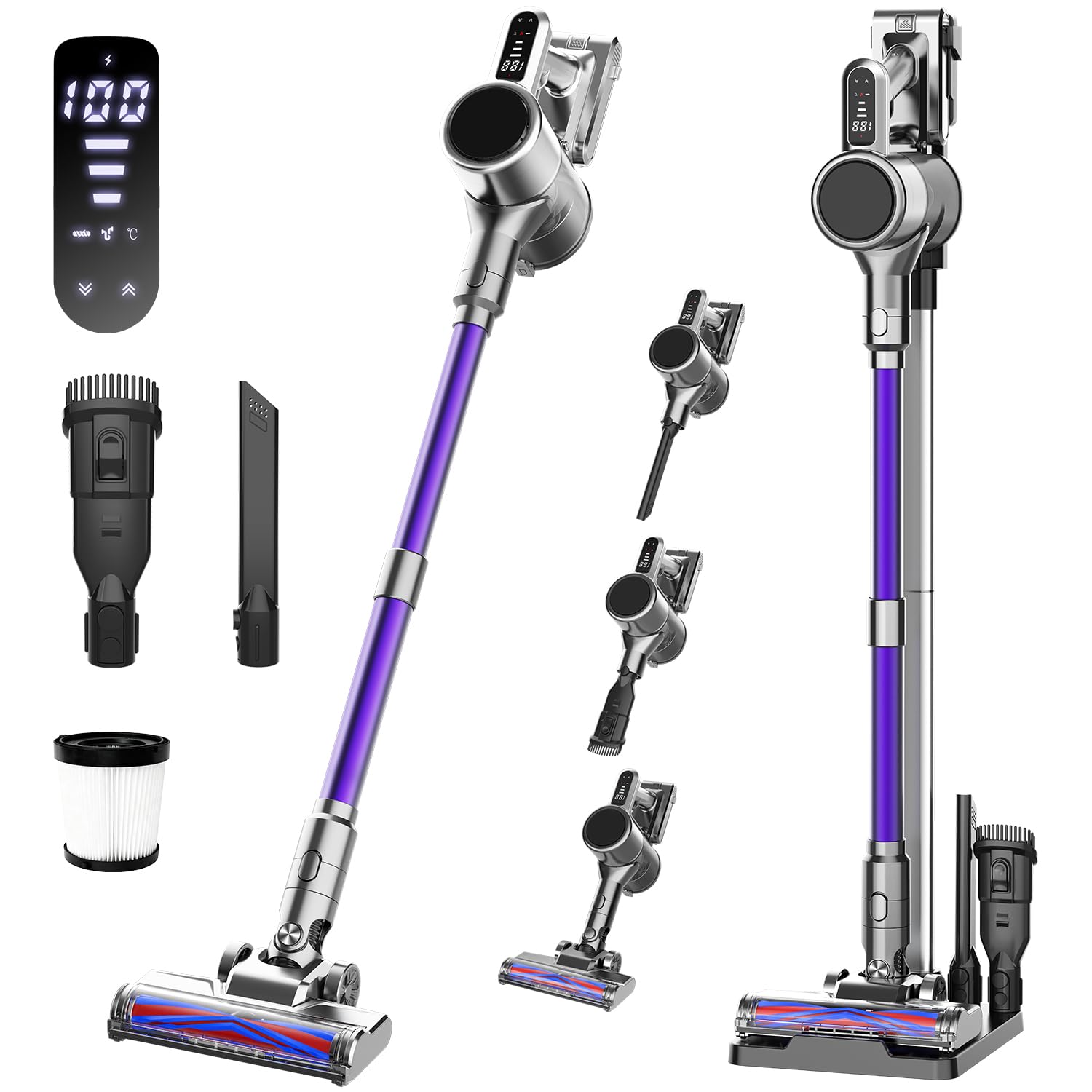 Amazon | 掃除機 コードレス【11月新登場！革新版4つの緑LED