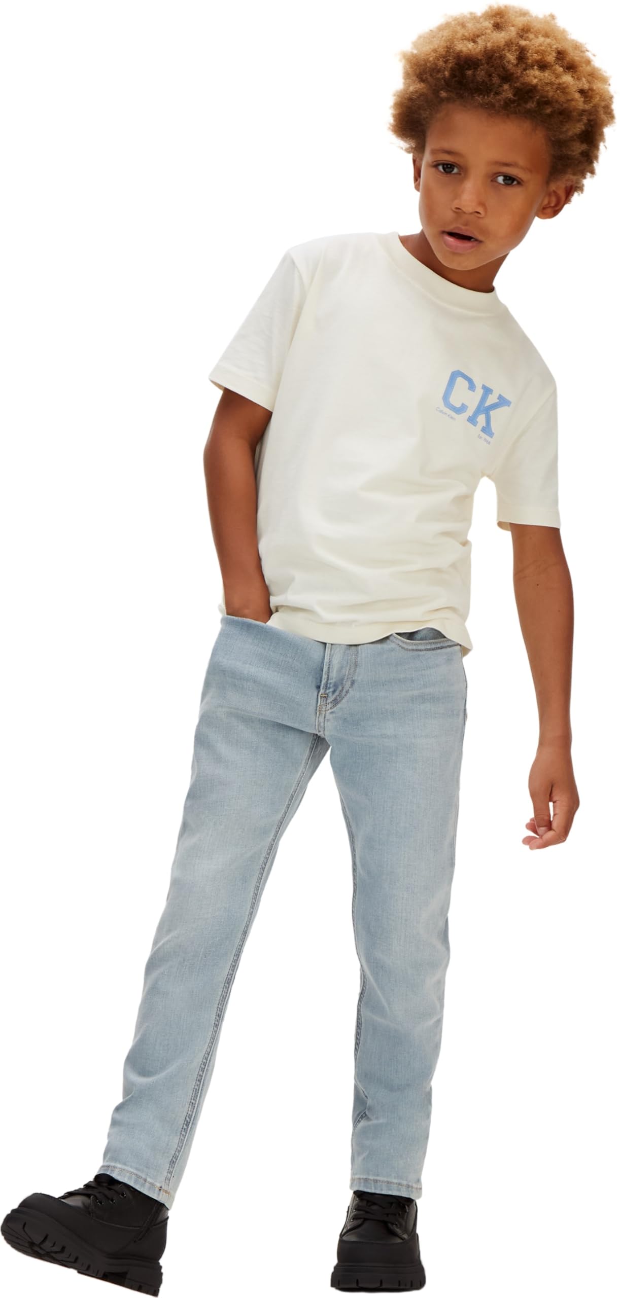 Calvin Klein Andrew Wash Dad Lvcksjc46b - Inne dżinsy Chłopcy