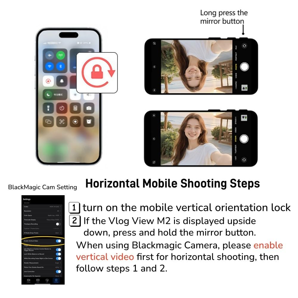 Amazon.co.jp: EACHSHOT CineJoy M2 Vlog 自撮りモニター 𝐢𝐏𝐡𝐨𝐧𝐞