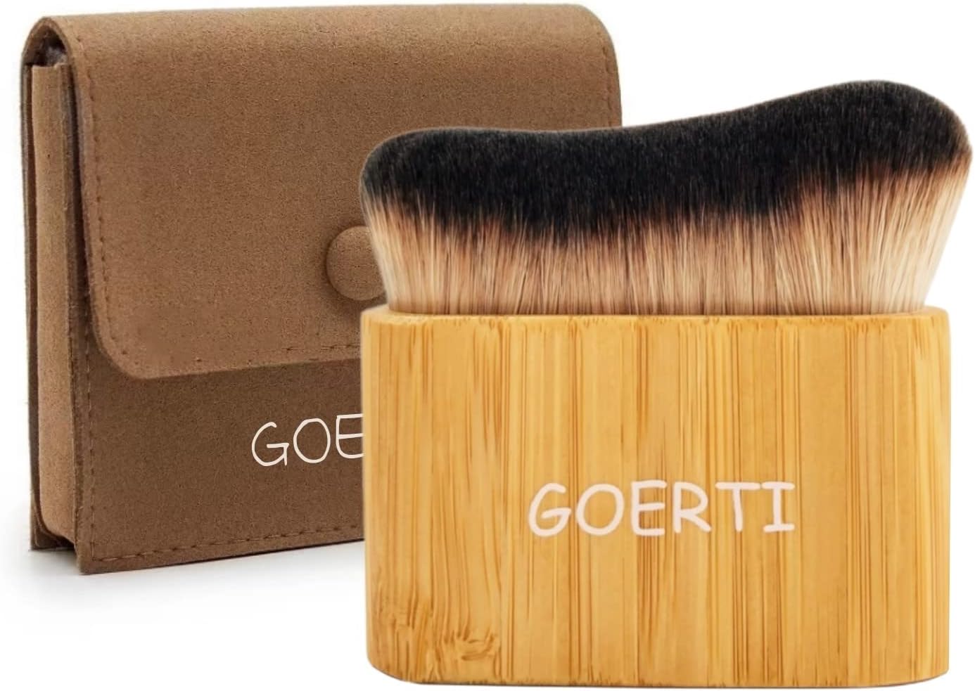 Self Tan Brush Body Makeup Brush Travel Kabuki Brush, Self Tanning Streak Free Applicator for Face and Body Illuminator Glow bronzing Tanning Mousse Fake Tan