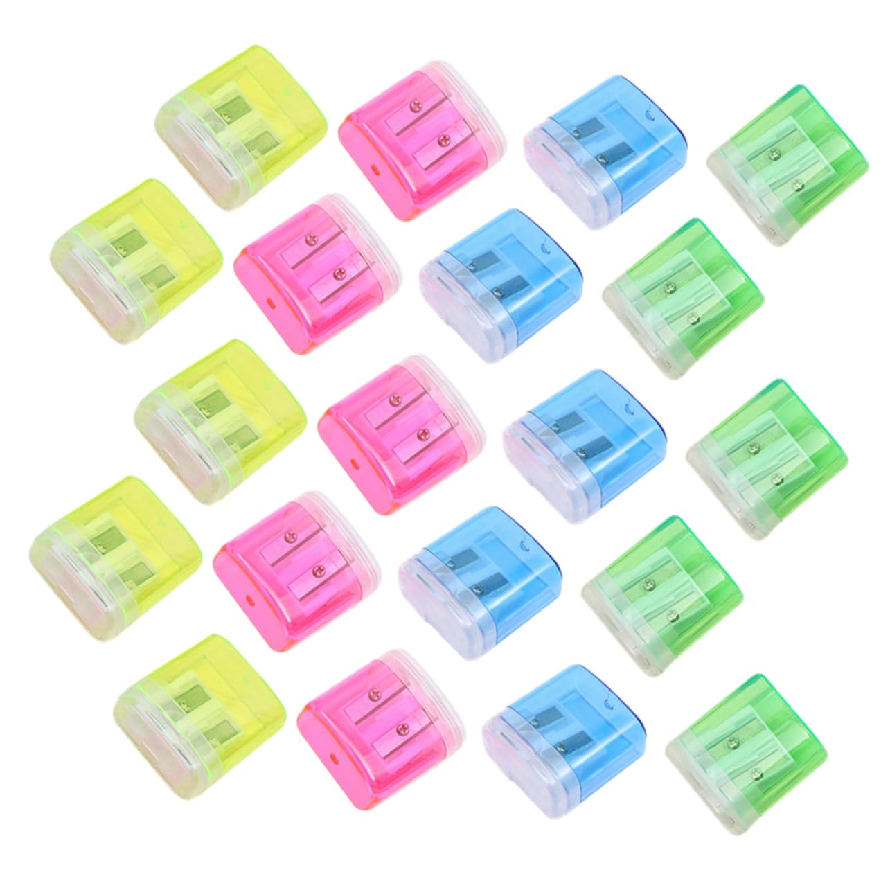 48 pezzi Temperamatite Manuale con Design Compatto Adatto per Ufficio e Scuola Colori Rosa per Affilatura Precisa