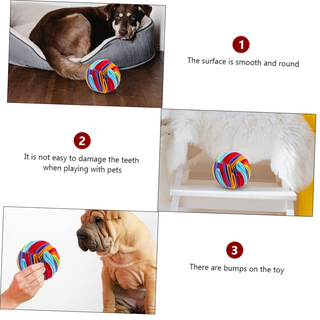 minkissy 2 piezas de rompecabezas de tren de bola olfateando para perros de raza pequeña, juguetes para cachorros, juguete mordedor para mascotas, juguetes para perros, juguete de dentición para