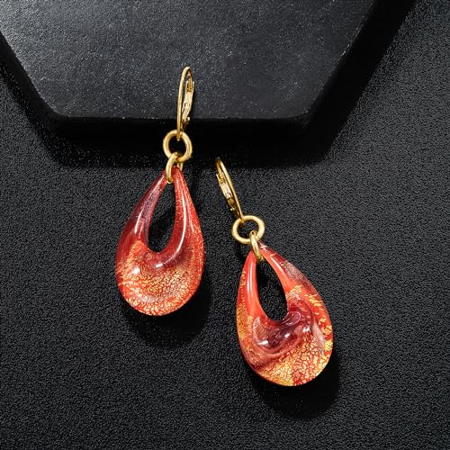 Ross-Simons Italian Murano Glass Teardrop Earrings in 18kt Gold Over Sterling3
