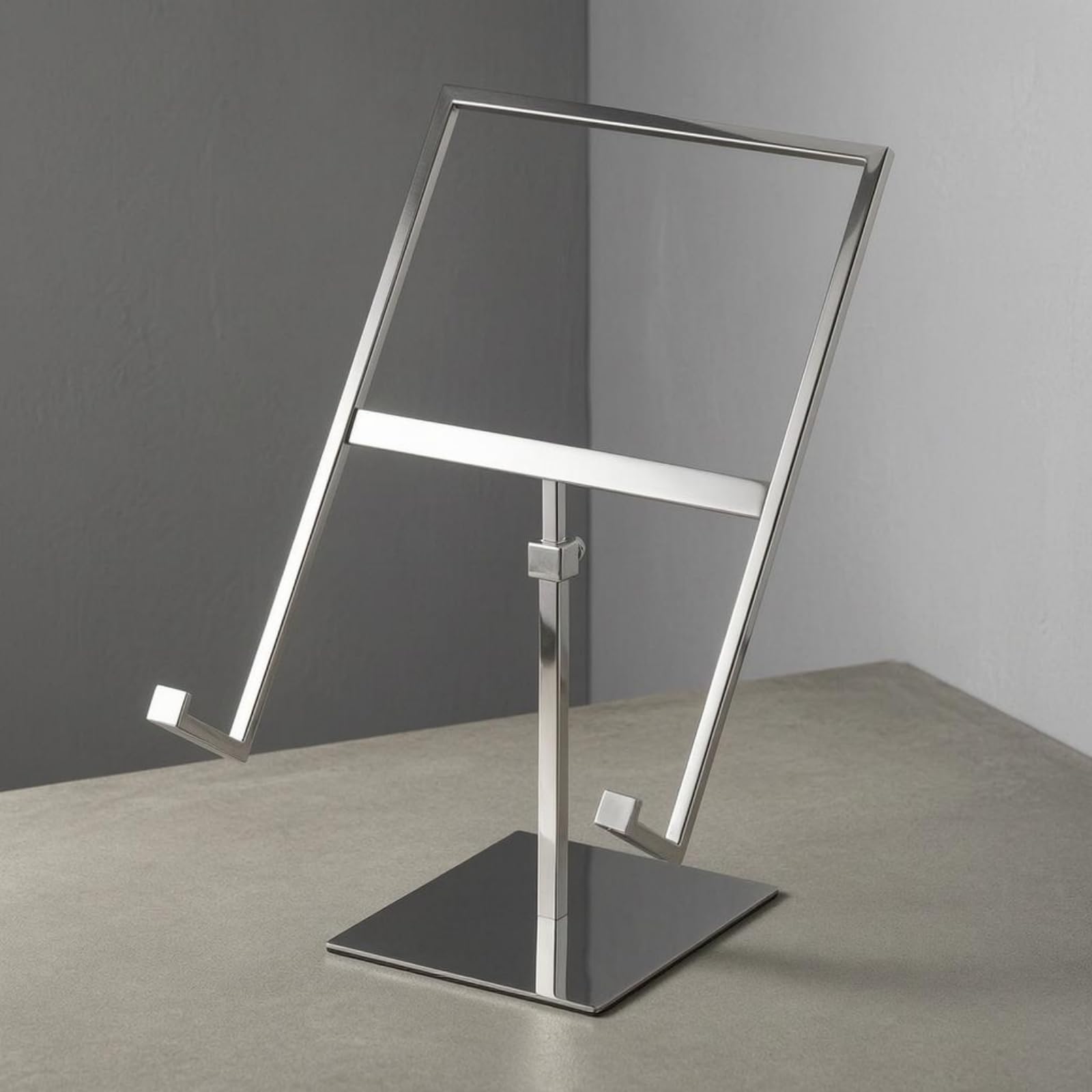 Regolabile Porta Camicie Rack Esposizione Magliette Supporto Abiti Struttura Metallo Acciaio con Base Antiscivolo Stabile Adatto per Negozi Abbigliamento Esposizione Personale, Argento