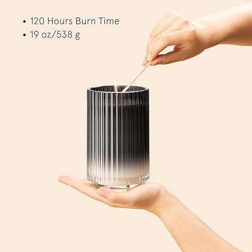 Miniatura 4 de LA JOLIE MUSE Vela perfumada de ámbar marroquí, velas grandes para el hogar, velas de regalo para mujeres y hombres, velas de tarro de vidrio de