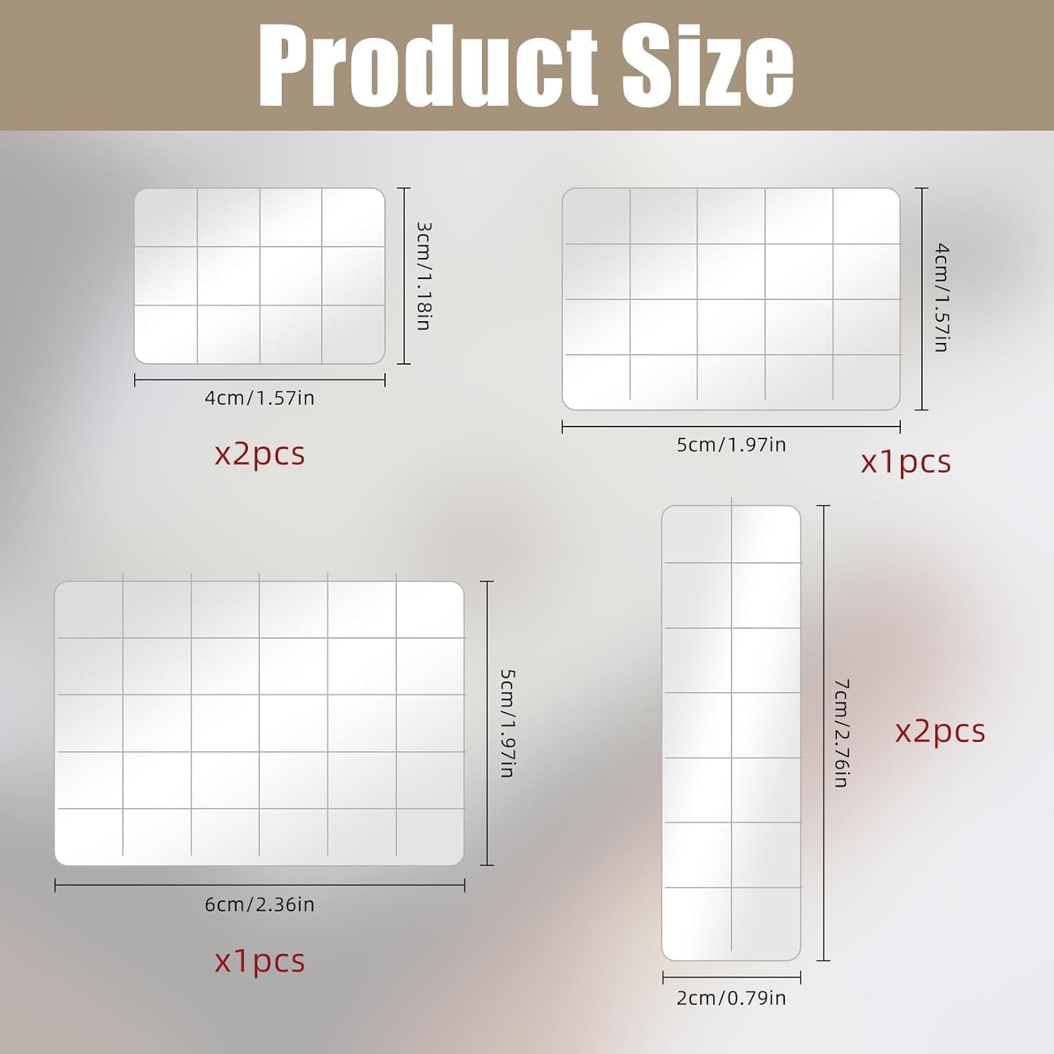 Bloc de sellos acrílico transparente de 6 piezas, bloque de sello decorativo para bricolaje, bloque de sellos para scrapbooking, manualidades, herramienta de bloque de sellos transparente