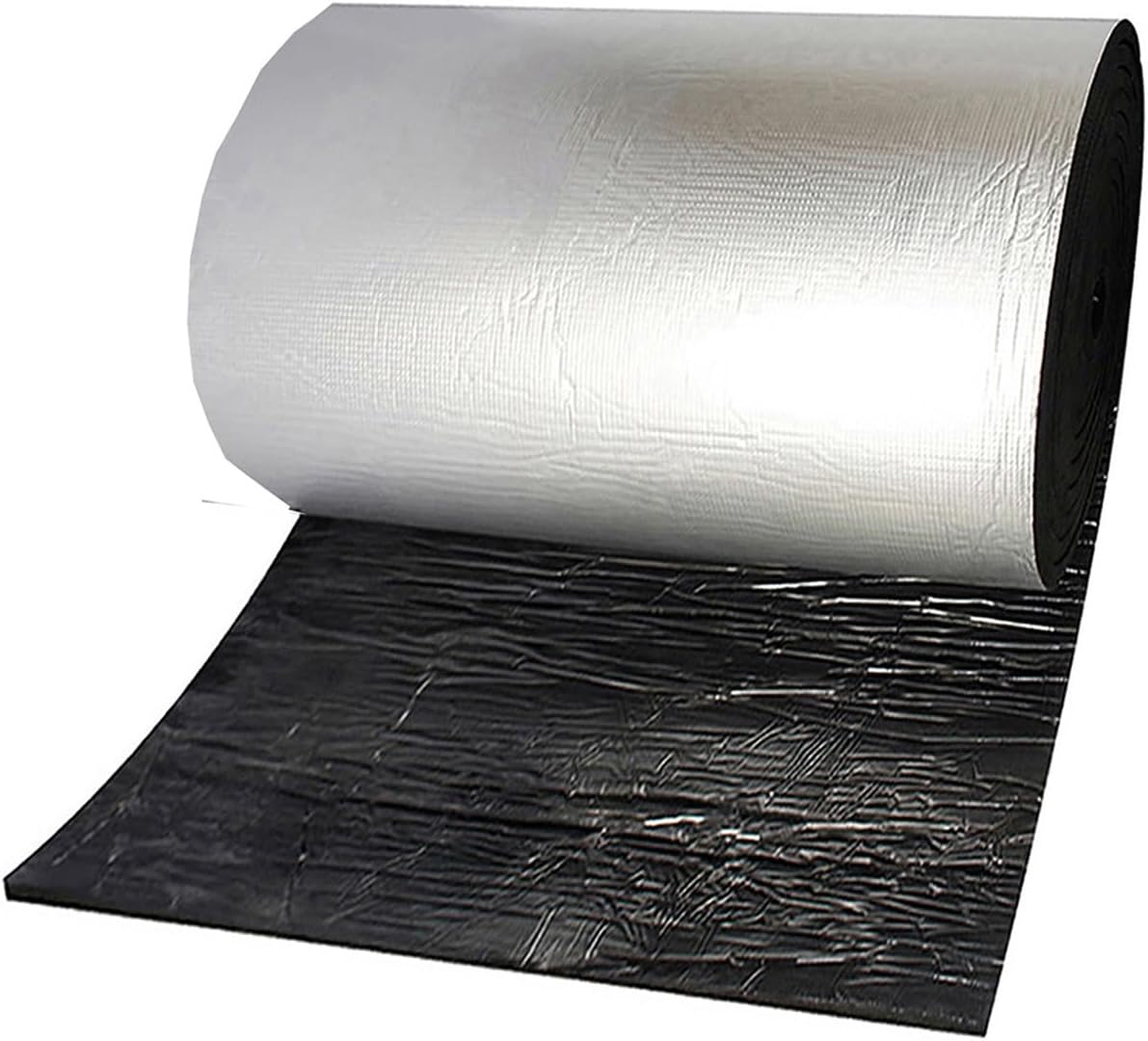 Thermal Insulation, Self Adhesive, Foil Insulation Pipe Wrap, Aluminum Heat Shield Sheet, For Garage Doors Camper Vans Sound Proof Foam Panels Thick 0.2in 0.4in (Color : 5mm(0.2in), Size : 1mx5m(3.3