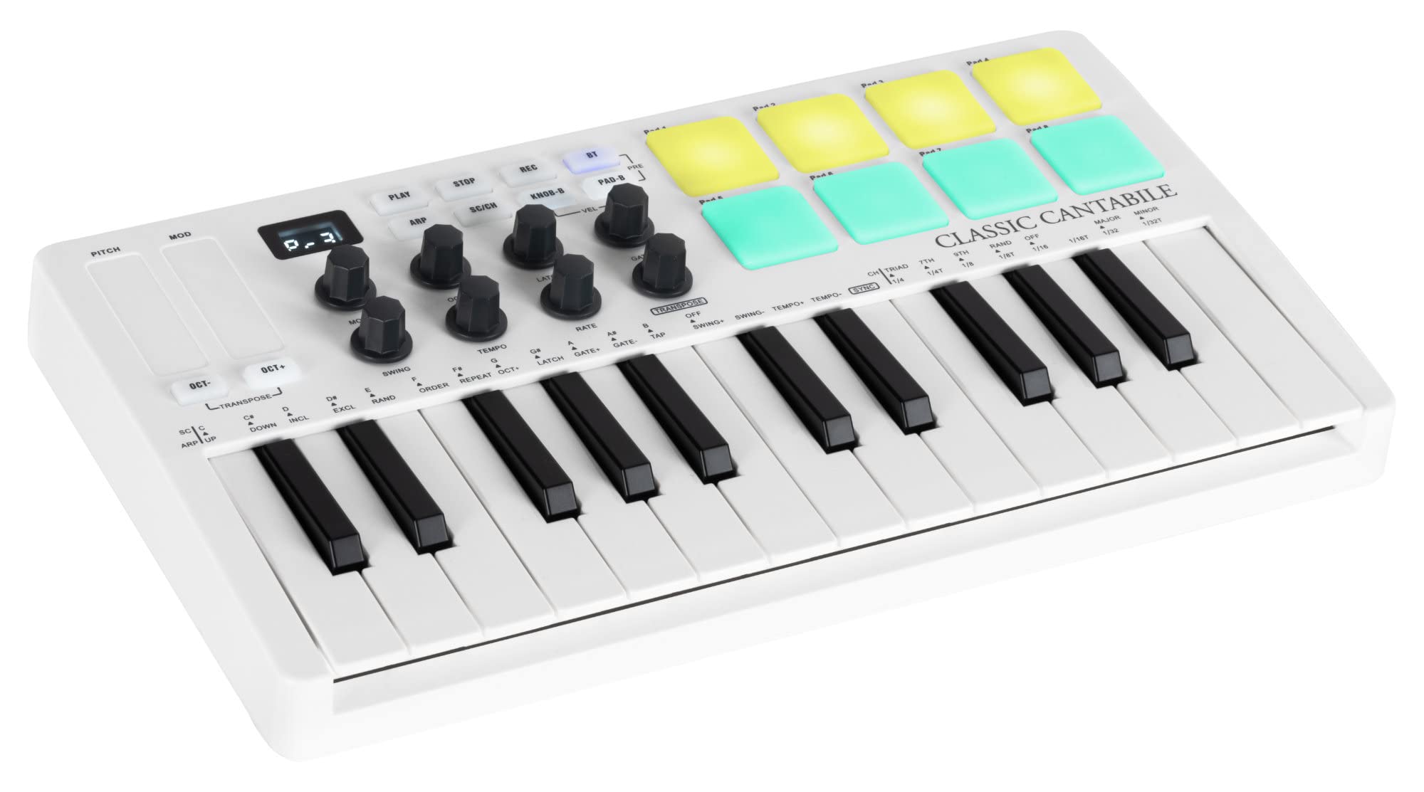 Classic Cantabile M25-AIR Wireless MIDI Controller, Tipo: M25-AIR | Controlador MIDI inalámbrico Classic Cantabile con batería y Bluetooth, Transmisión MIDI Bluetooth a Apple iPhone & iPad