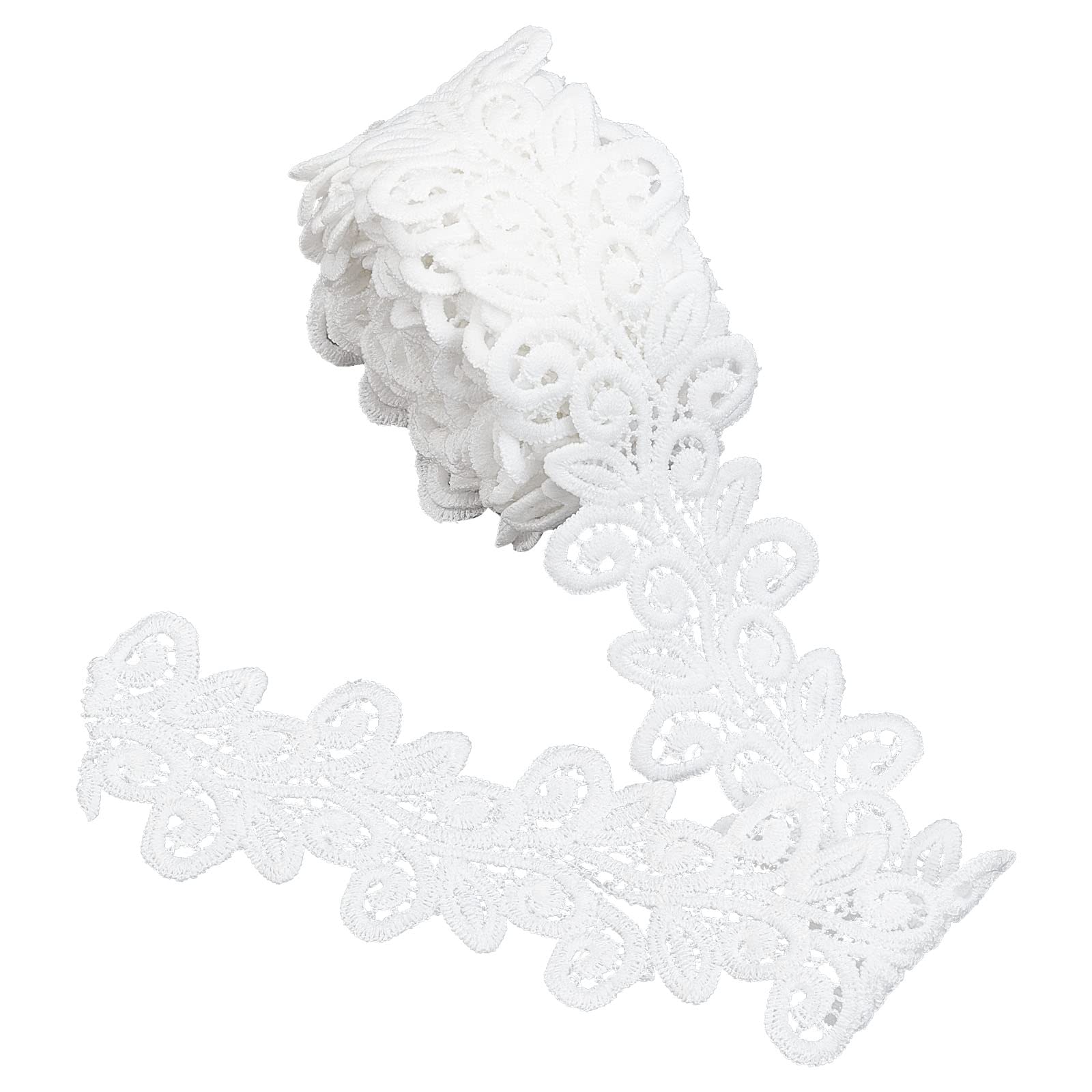 14Yds Broderie Anglaise Algodón Ojal Encaje Trim 3.0 In Blanco YH841