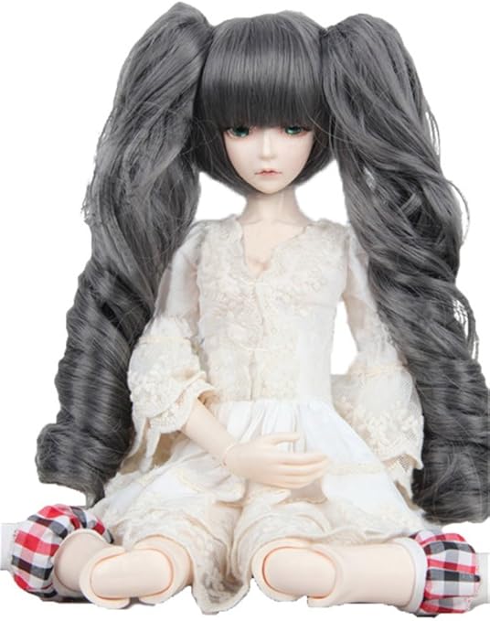 Amazon Remeehi ドール用ウィッグ お人形用 ヘアショット ストレート ボブウィッグ ツインテール うぃっぐ 耐熱素材 1 3 ツインテールうぃっぐ グレー ドールメイキング 通販