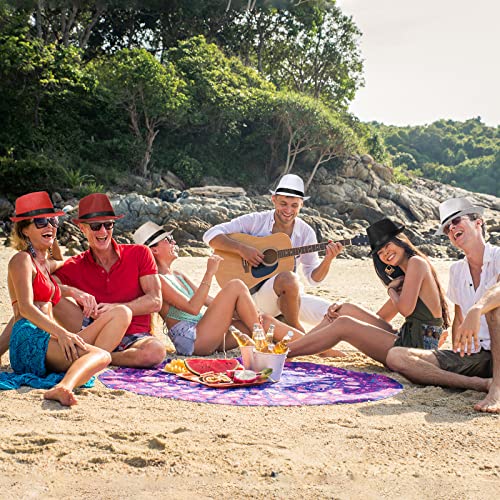 Haysandy 10 Pack Sombreros Fedora 1920s para Hombre miniatura 3