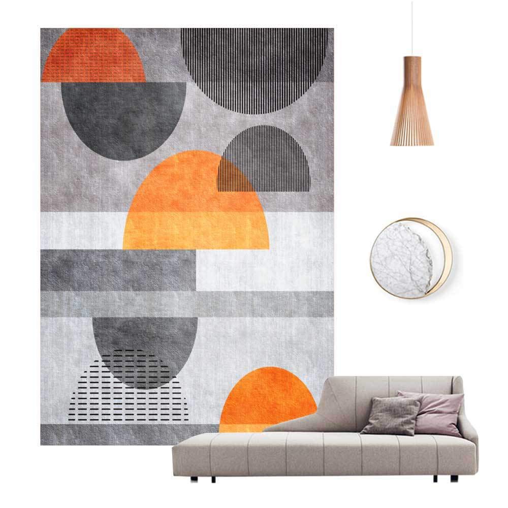Tapis D'Ameublement Pour Maison Salon Ovale Impression Numérique 3D