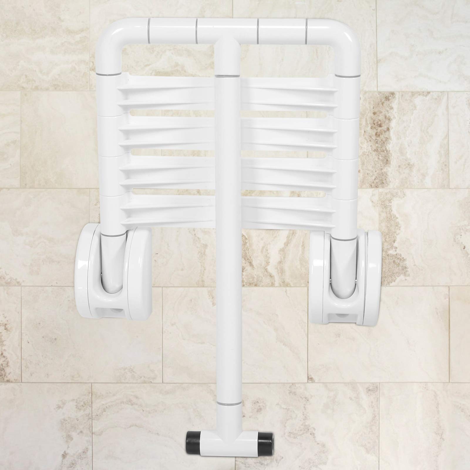 Asiento de Ducha Plegable,Taburete de Ba?o de Seguridad de Acero Inoxidable Antideslizante,Ba?o de Inodoro de Nailon para Ancianos Montado en la Pared para Duchas,Ba?ERAS