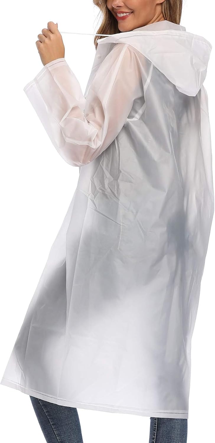 Besshopie EVA Raincoat Waterproof Rain Poncho Reusable Unisex Men Women Long Clear Rain Wear - Image 5