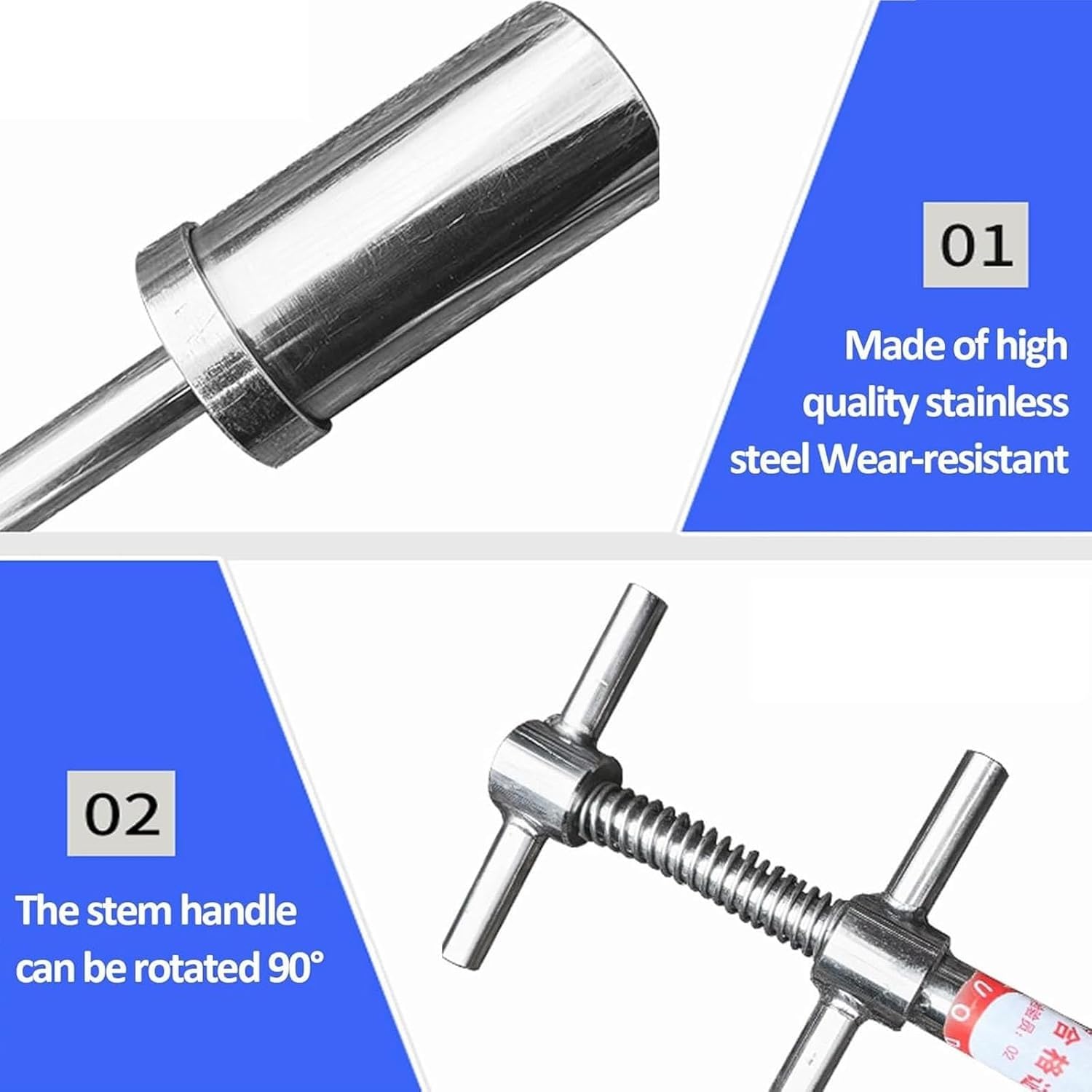 Sonda for campionatore di liquidi in acciaio inossidabile da 100 ml e 200 ml con scala for tubo di campionamento di liquidi industriali da laboratorio(0.5m/1.6ft(100mL))