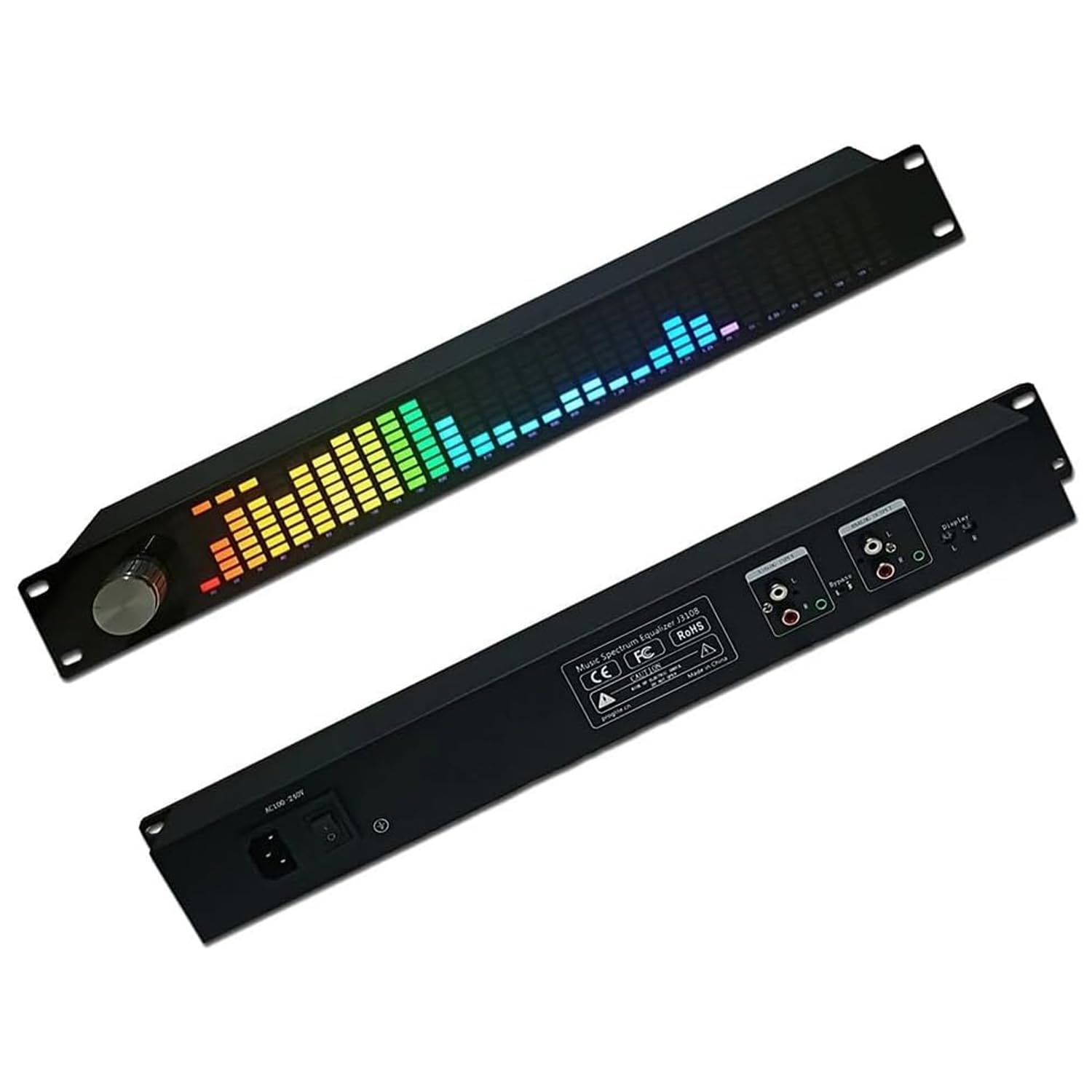 Pantalla De Espectro Musical A Todo Color De 31 Bandas, Ecualizador De Espectro Musical, Ajuste Síncrono Dual De 15 Segmentos, Ajuste De Ganancia Independiente, Montaje En Rack De 1u, para