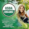 Zazzee USDA Organic Cranberry 25:1 Extract, 500 mg per Capsule, 100 Vegan Capsules, 3+ Month Supply, Certified Kosher, Vaccinium Macrocarpon, Urinary Tract & Bladder Support, Non-GMO, Made in the USA