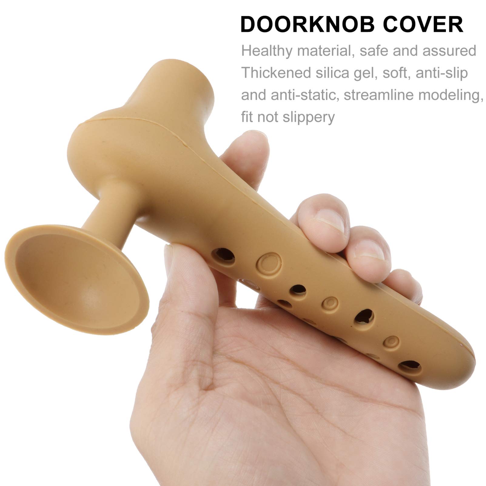 Protector Silicona Para Pomos De Puerta - Manga Seguridad Infantil Divertida Anticolpes