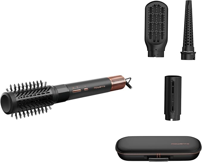 Rowenta Air Shape, Spazzola ad Aria Calda per Asciugatura Rapida e Styling a Tecnologia Ionica, 3 Velocità/Temperature, UB9820