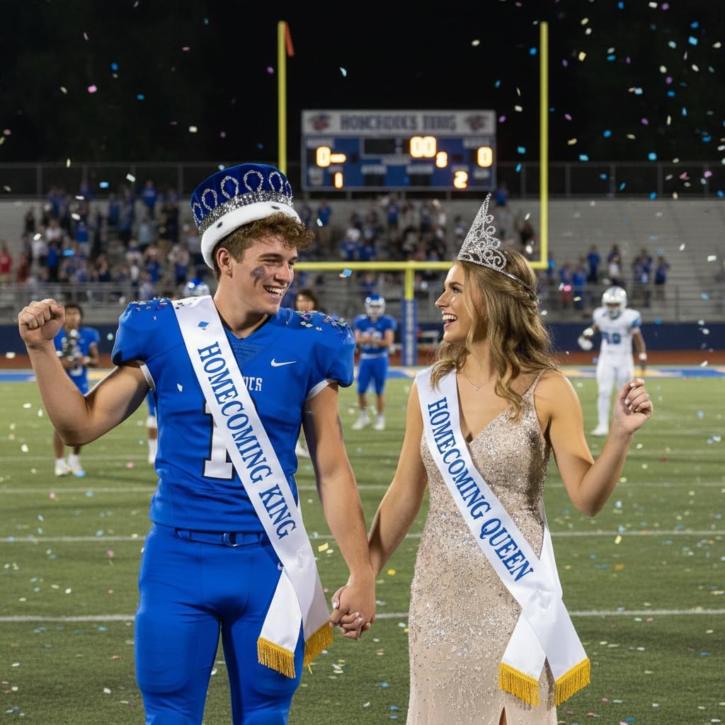 Anderson's Amelia Royalty Set, Velvet Crown & Tiara for Prom, Homecoming, Pageants, and Special Events