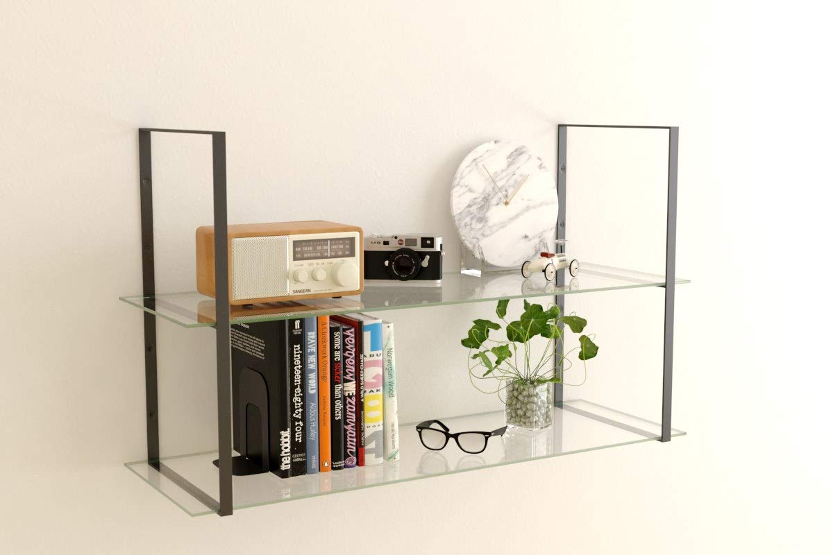 ステンレス　ガラス　シェルフ棚 Amazon｜Better Home Products 装飾棚 ガラス 4段 家庭用床収納