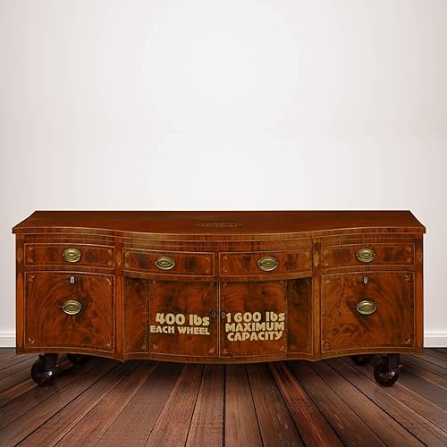 Miniatura 10 de FactorDuty - 4 ruedas giratorias de metal negro de acero de alto calibre