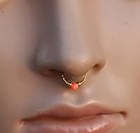 Vista 18 de Fake Opal Septum Rings