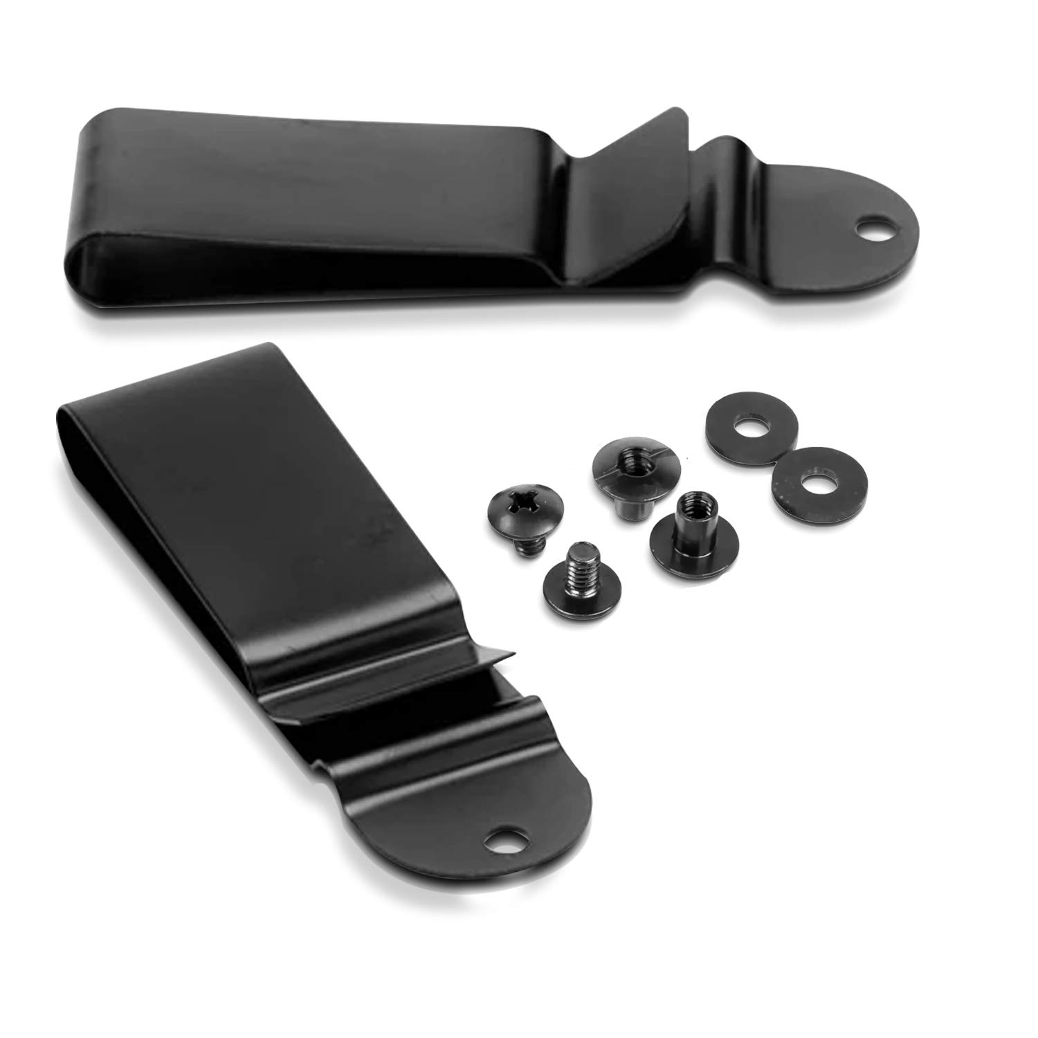 HolsterBuilder 1.75" Holster Clips - Tuckable Belt Clip for Inside the Waist Band(IWB) Kydex Holsters - Adjustable, High-grade Material - Knife Sheath Clip - Metal Holster Clips with Mounting Hardware