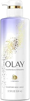 Olay - Cleansing & Renewing Nighttime Body Wash with Retinol - 17.9 fl oz (Pack of 3)
