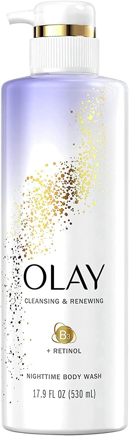 Olay - Cleansing & Renewing Nighttime Body Wash with Retinol - 17.9 fl oz (Pack of 3)