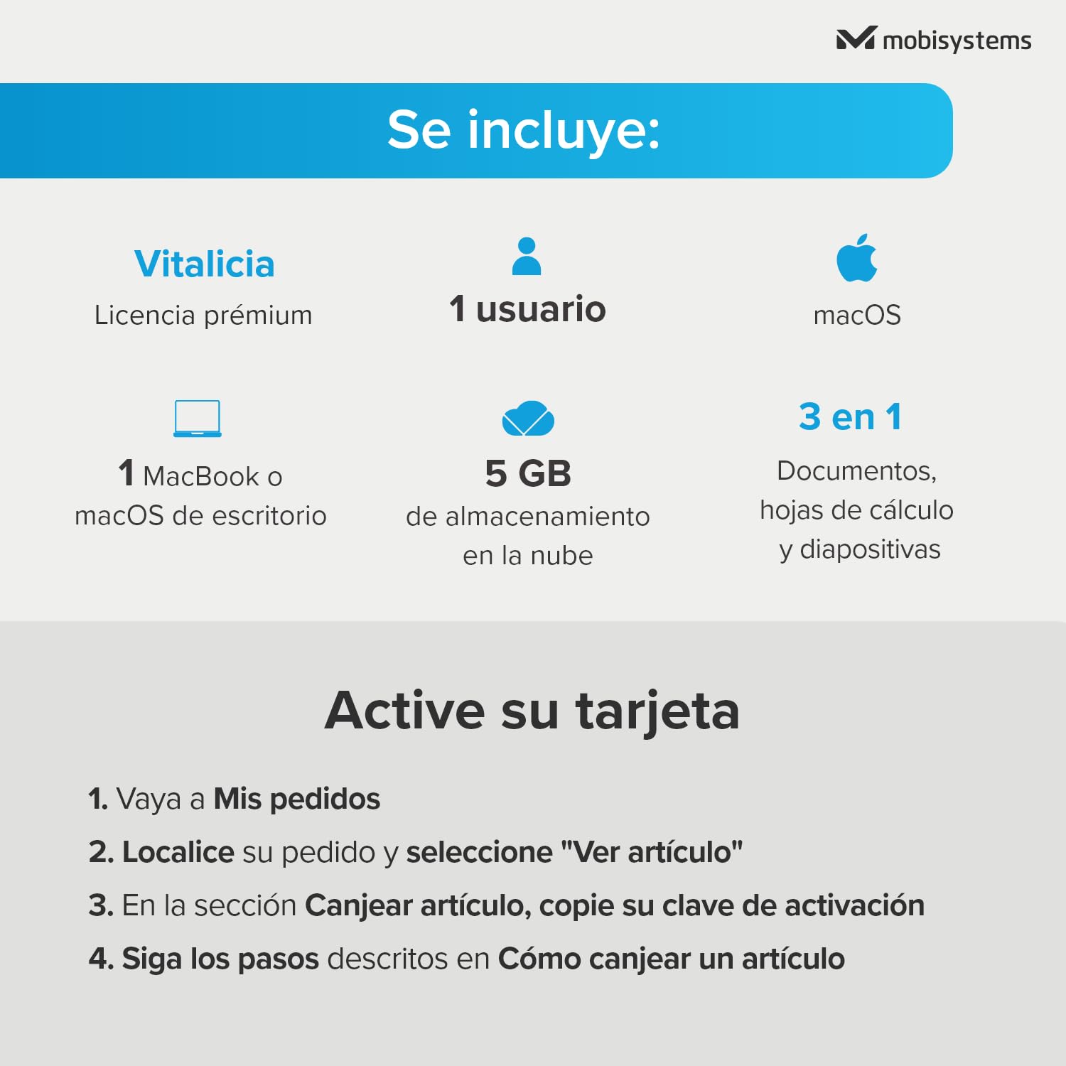 OfficeSuite Home & Business para MAC - Licencia de por vida - Paquete Office para macOS - 1 Dispositivo, 1 Usuario