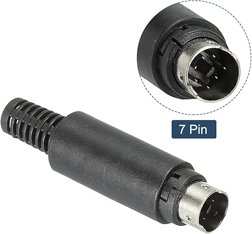 Miniatura 4 de PATIKIL S-Video DIN - Mini enchufe macho de 7 pines para TV, reproductor de DVD, paquete de 2