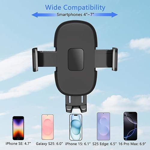 Miniatura 7 de Soporte de teléfono para ventilación de coche clip mejorado 2025 Soporte de teléfono celular manos libres Cradle Air Vent para iPhone 16 Pro Max y
