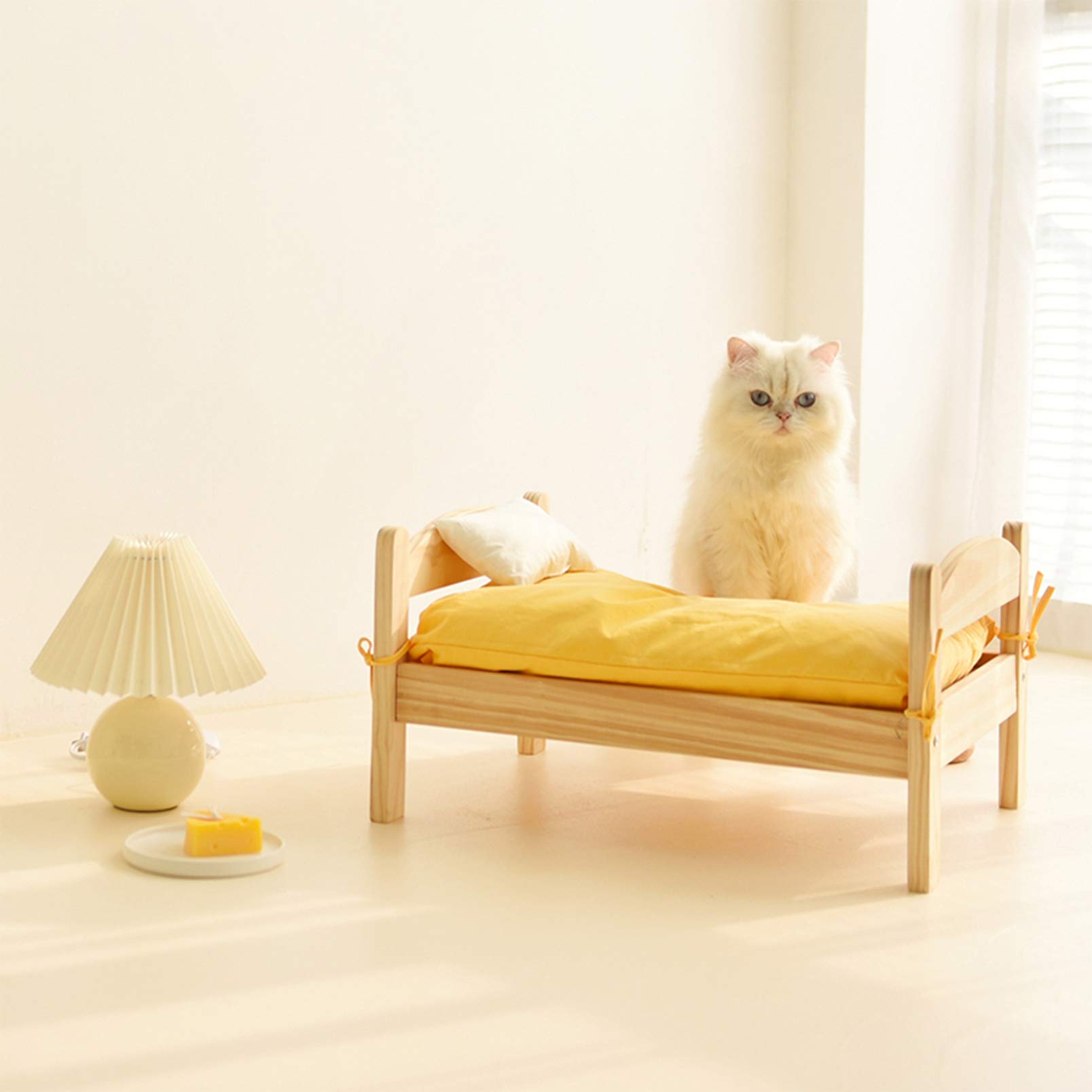 Amazon | 木製犬猫ベッド、木製フレームソファベッド、ユニバーサル