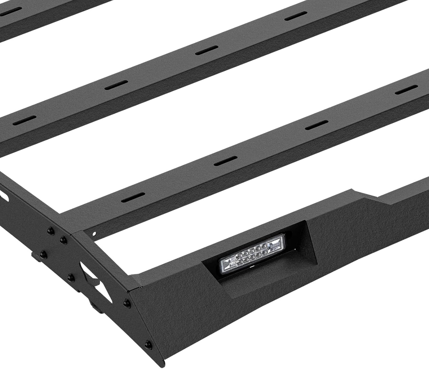 YZONA Roof Rack Cargo Basket Compatible with 2007-2021 Toyota Tundra CrewMax Cab with 2 LED Lights, Rooftop Truck Cargo Carrier Top Luggage Storage Holder