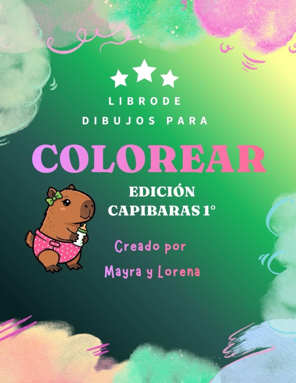 LIBRO PARA COLOREAR Capibaras Kawaii